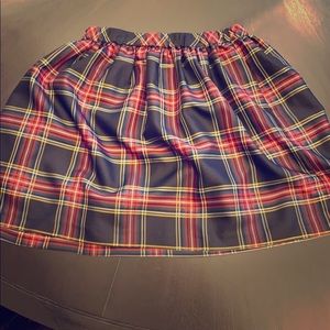 A plaid skirt